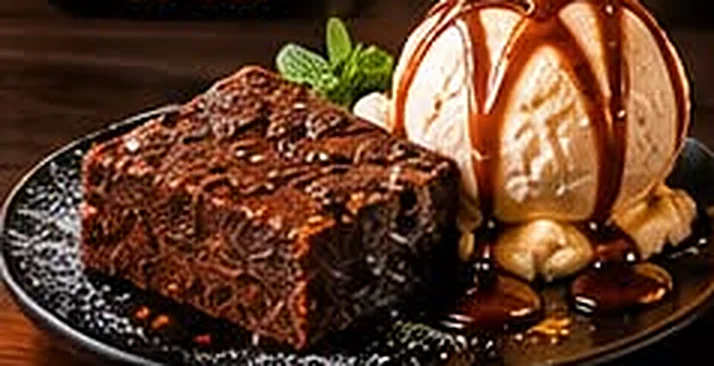 Brownie cu înghețată