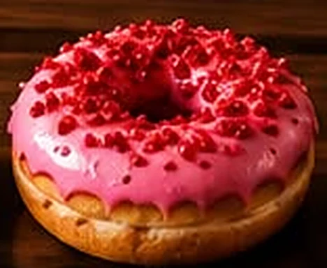 Donut cu zmeură